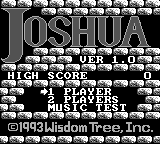 Joshua & the Battle of Jericho (Homebrew) — Title screen
